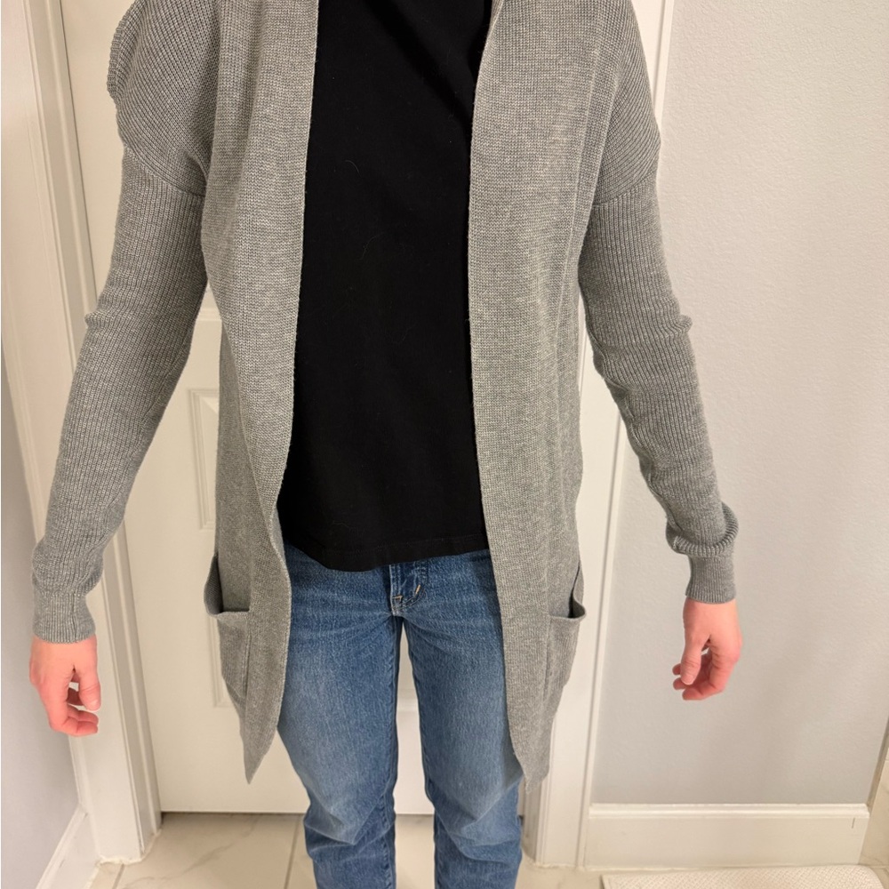 Women’s Gray Long Cardigan
